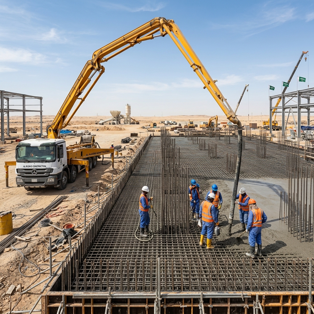 Al Jazeera Service Contracting Co. Industrial construction site