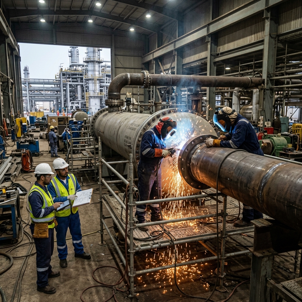Mechanical construction piping installation