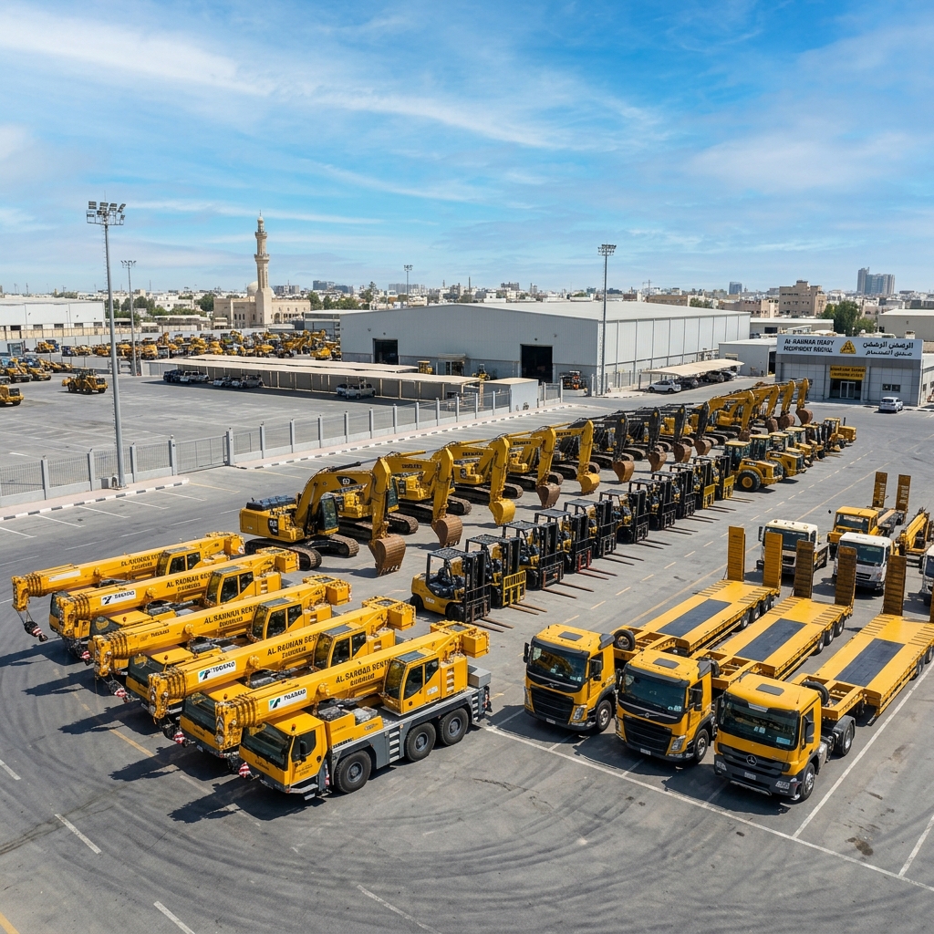 Heavy equipment fleet depot in Dammam